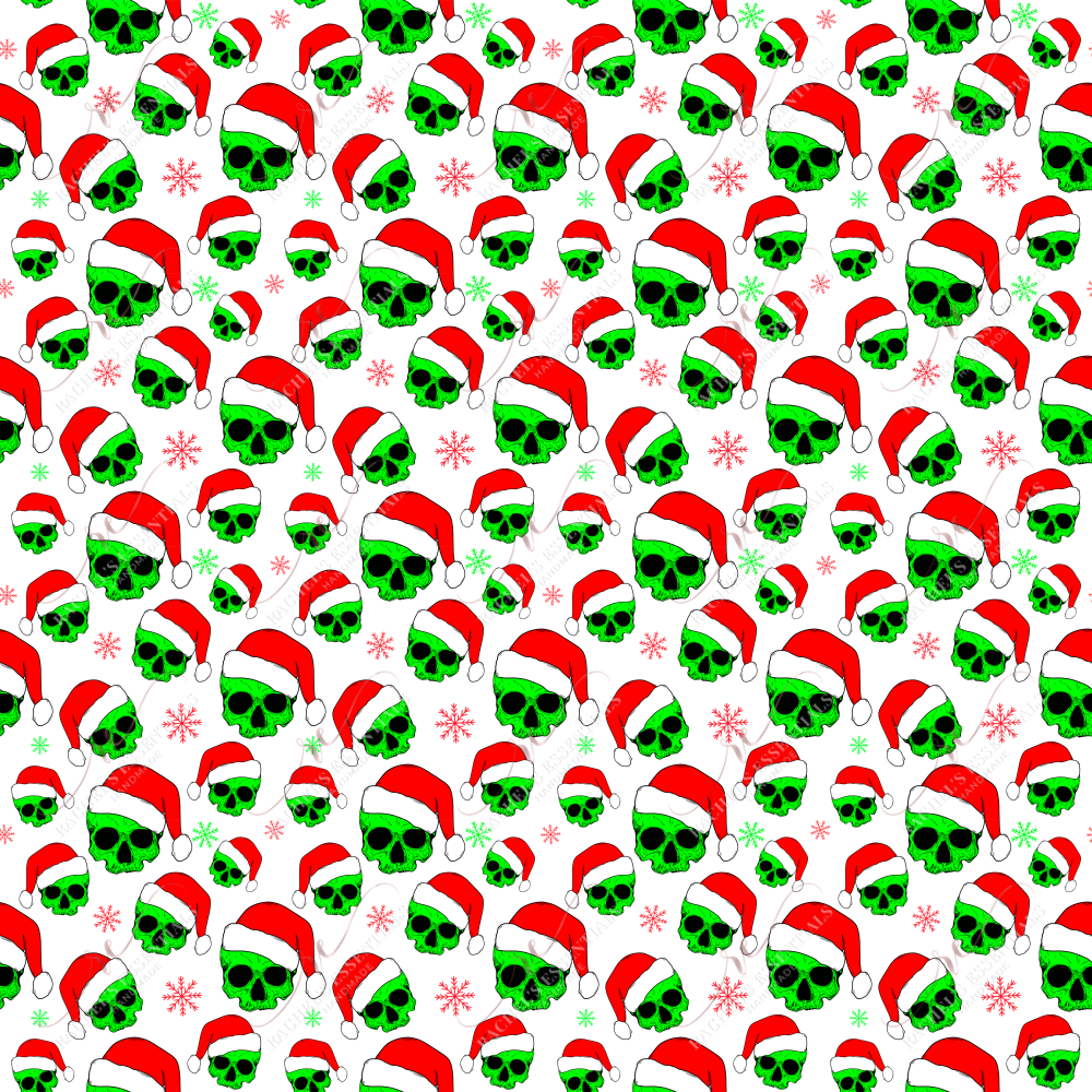 Christmas Skulls - Vinyl Wrap Vinyl