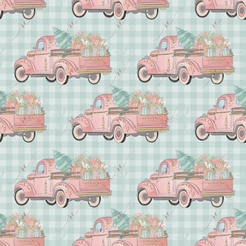 Christmas Truck Plaid - Ready To Press Sublimation Transfer Print Sublimation