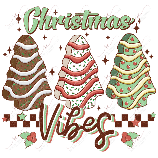 Christmas Vibes - Ready To Press Sublimation Transfer Print 11/23 Sublimation