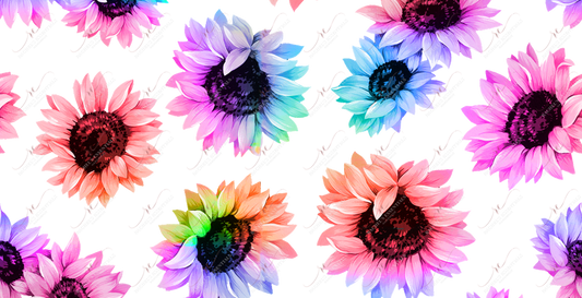 Colorful Flowers- Ready To Press Sublimation Transfer Print Sublimation