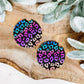 Colorful Leopard Car Coaster - Soft