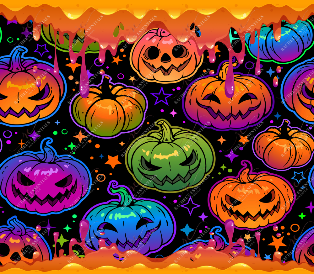 Colorful Pumpkins - Ready To Press Sublimation Transfer Print Sublimation