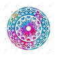 Colorful Round Mandala - Ready To Press Sublimation Transfer Print Sublimation