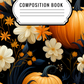 Floral pumpkins - Composition notebook vinyl