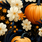 Floral pumpkins - Composition notebook vinyl