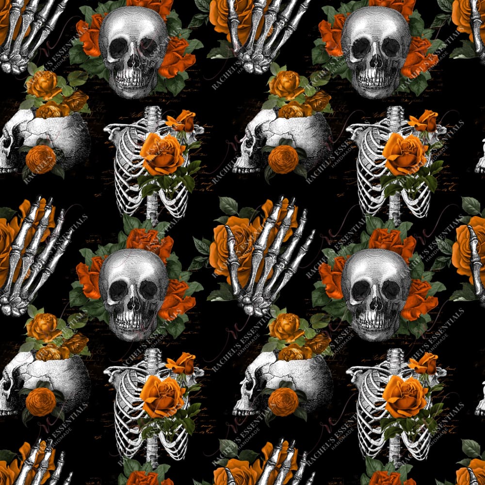 Copy Of Floral Skull Orange - Vinyl Wrap