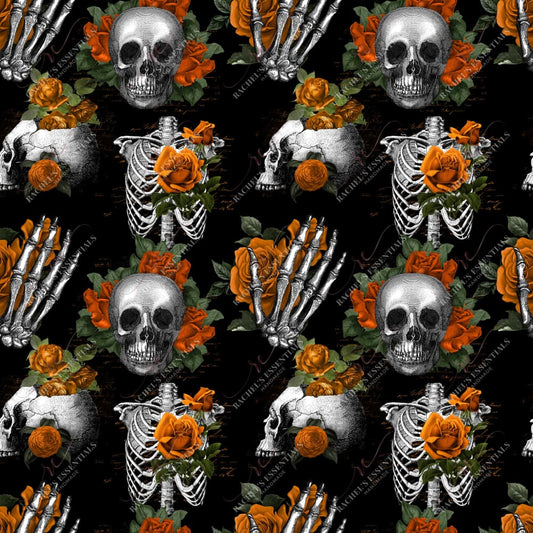 Copy Of Floral Skull Orange - Vinyl Wrap