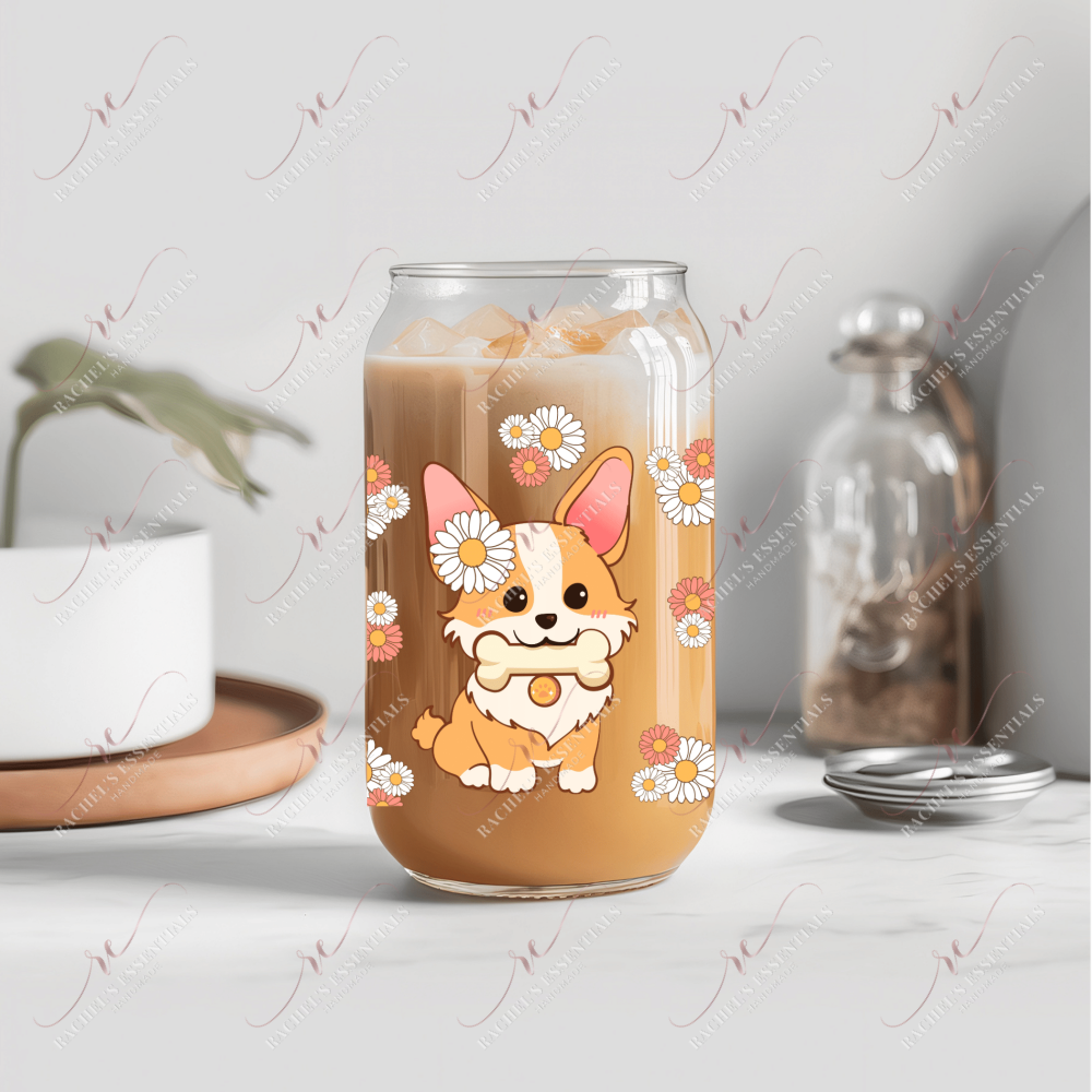 Corgi - 16Oz Vinyl Glass Can Wrap Sublimation