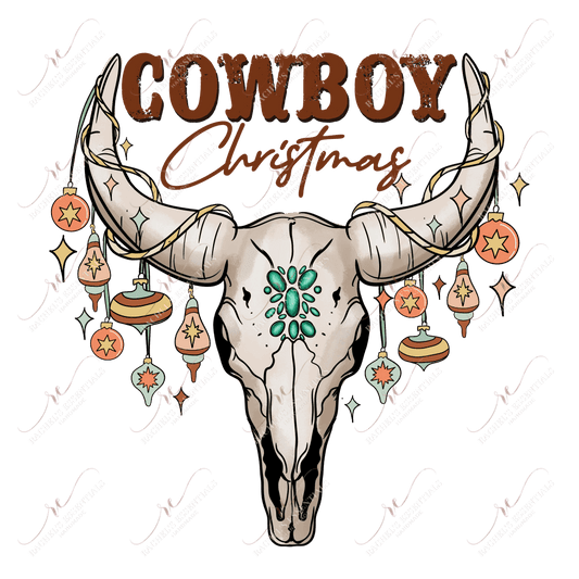 Cowboy Christmas - Ready To Press Sublimation Transfer Print 11/23 Sublimation