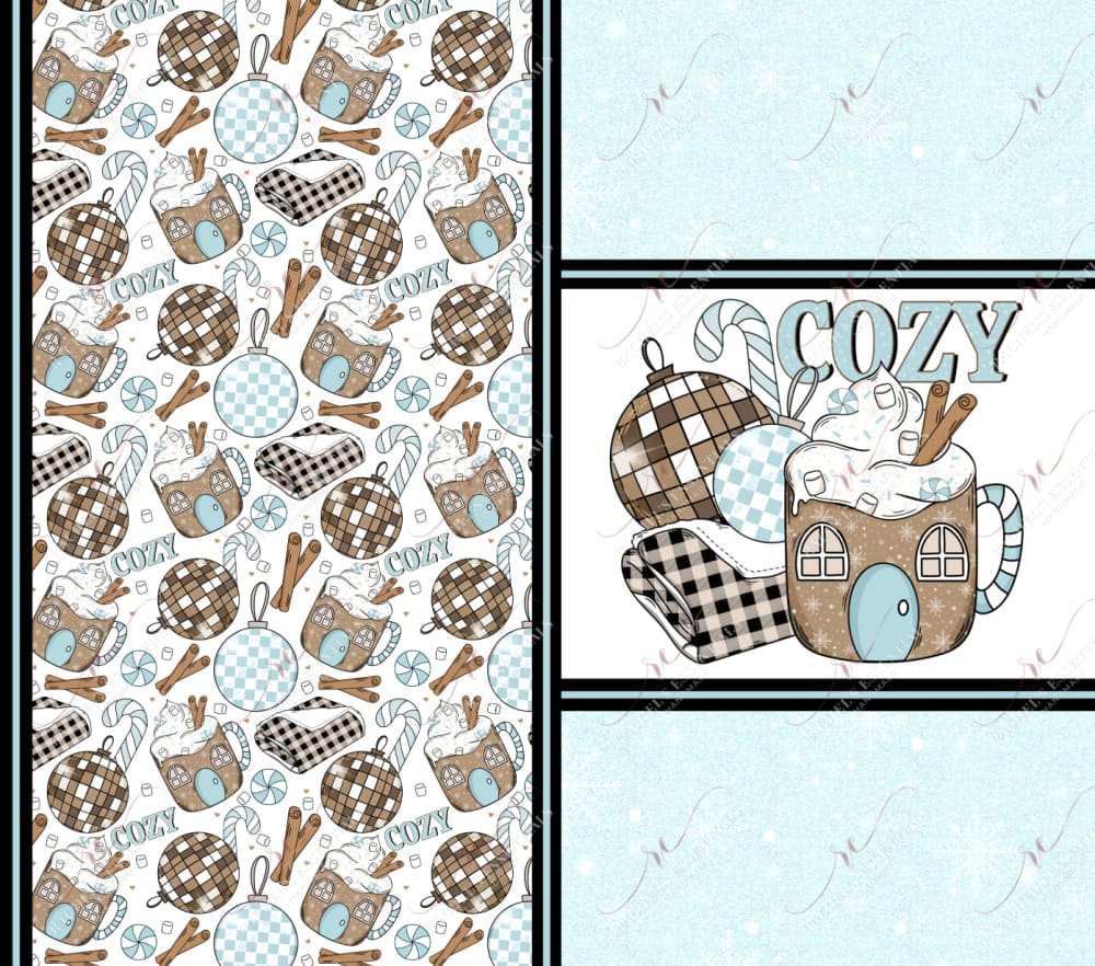 Cozy Tumbler Wrap - Ready To Press Sublimation Transfer Print 12/23 Sublimation