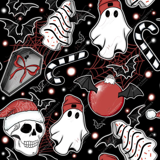 Creepy Christmas - Ready To Press Sublimation Transfer Print Seamless Sublimation