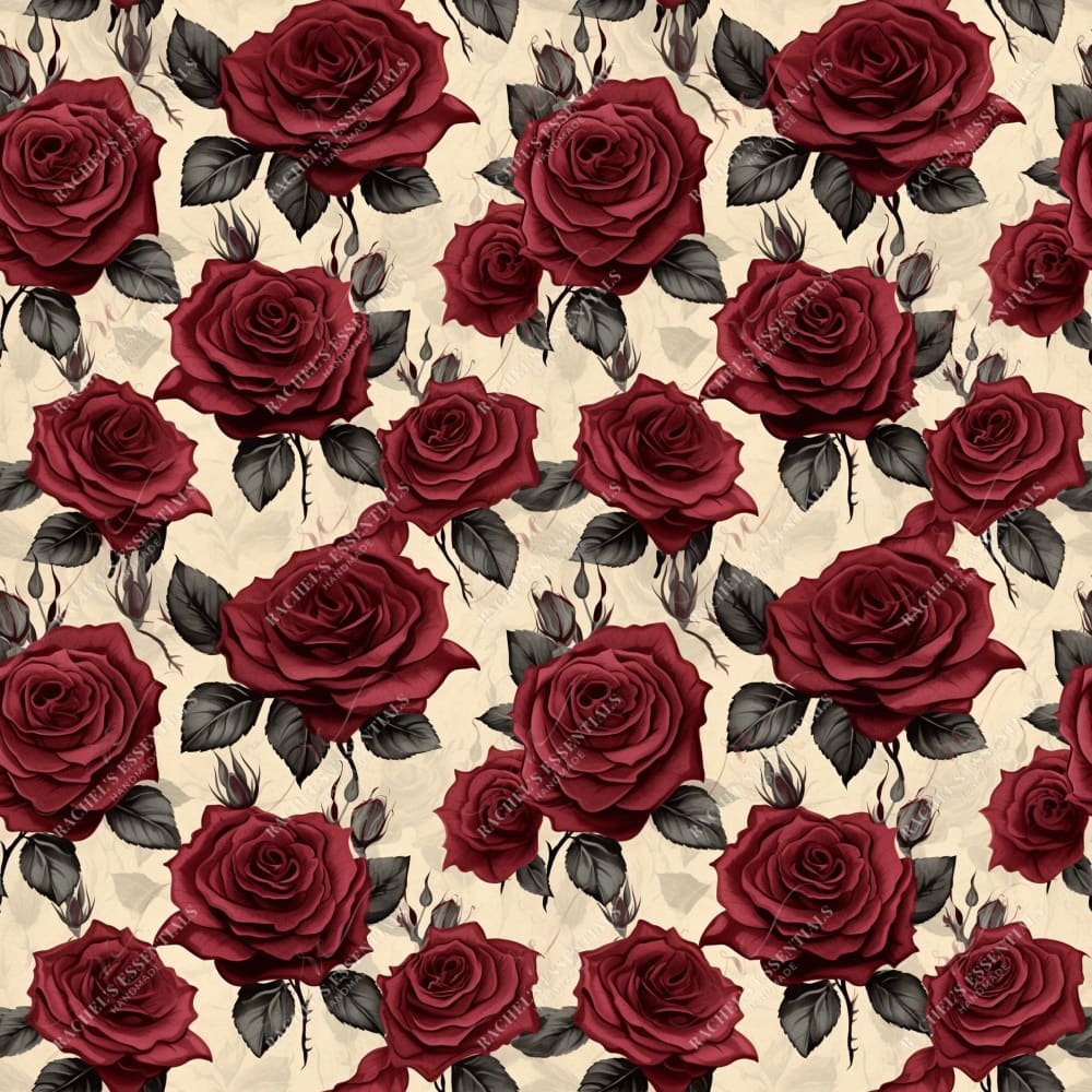 Dark Roses - Ready To Press Sublimation Transfer Print Seamless 10/23 Sublimation