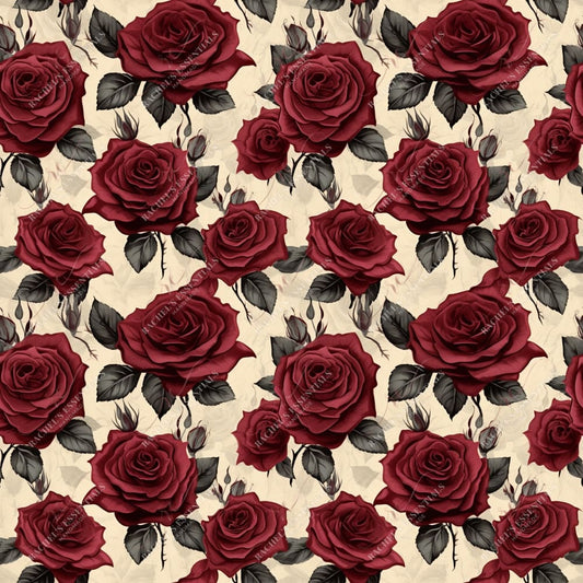 Dark Roses - Ready To Press Sublimation Transfer Print Seamless 10/23 Sublimation
