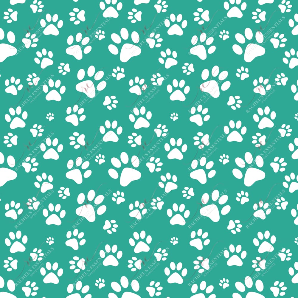 Dog Paws Green- Vinyl Wrap