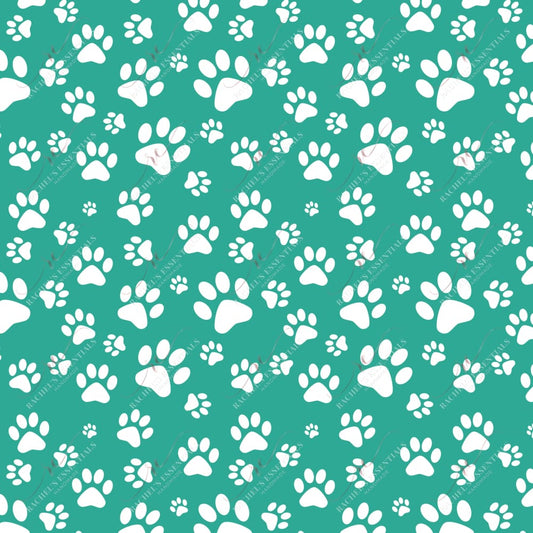 Dog Paws Green- Vinyl Wrap