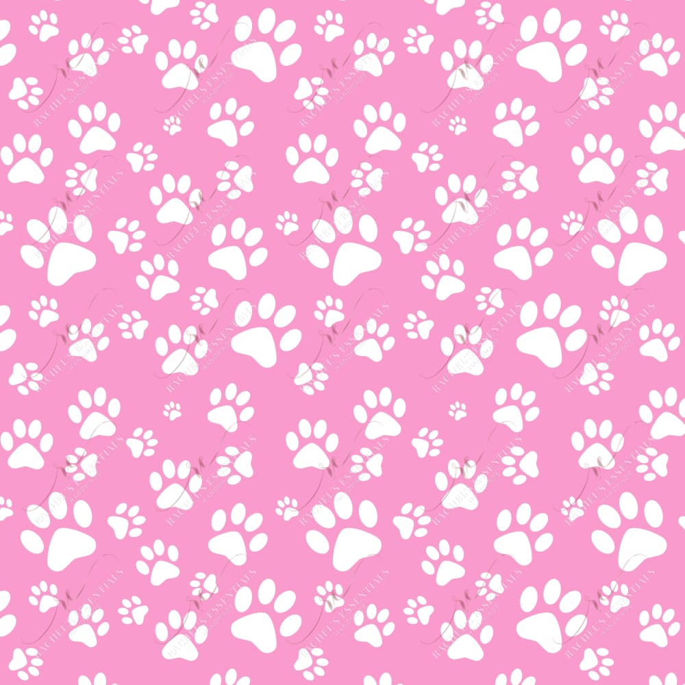 Dog Paws Pink - Ready To Press Sublimation Transfer Print Sublimation