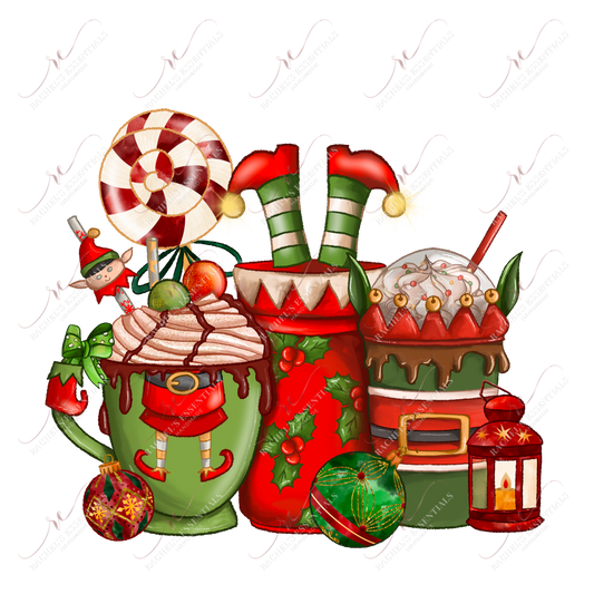 Elf Drinks - Ready To Press Sublimation Transfer Print Sublimation