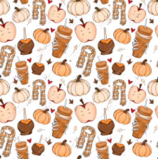 Fall Doodles - Vinyl Wrap Seamless Vinyl