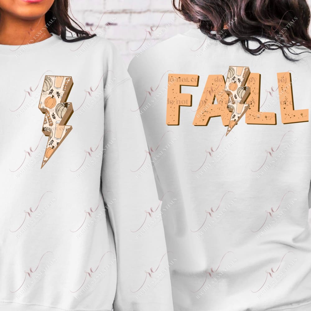 Fall & Lightning Bolt- Ready To Press Sublimation Transfer Print Sublimation