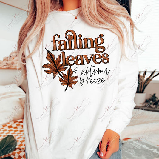Falling Leaves & Autumn Breeze - Ready To Press Sublimation Transfer Print Sublimation