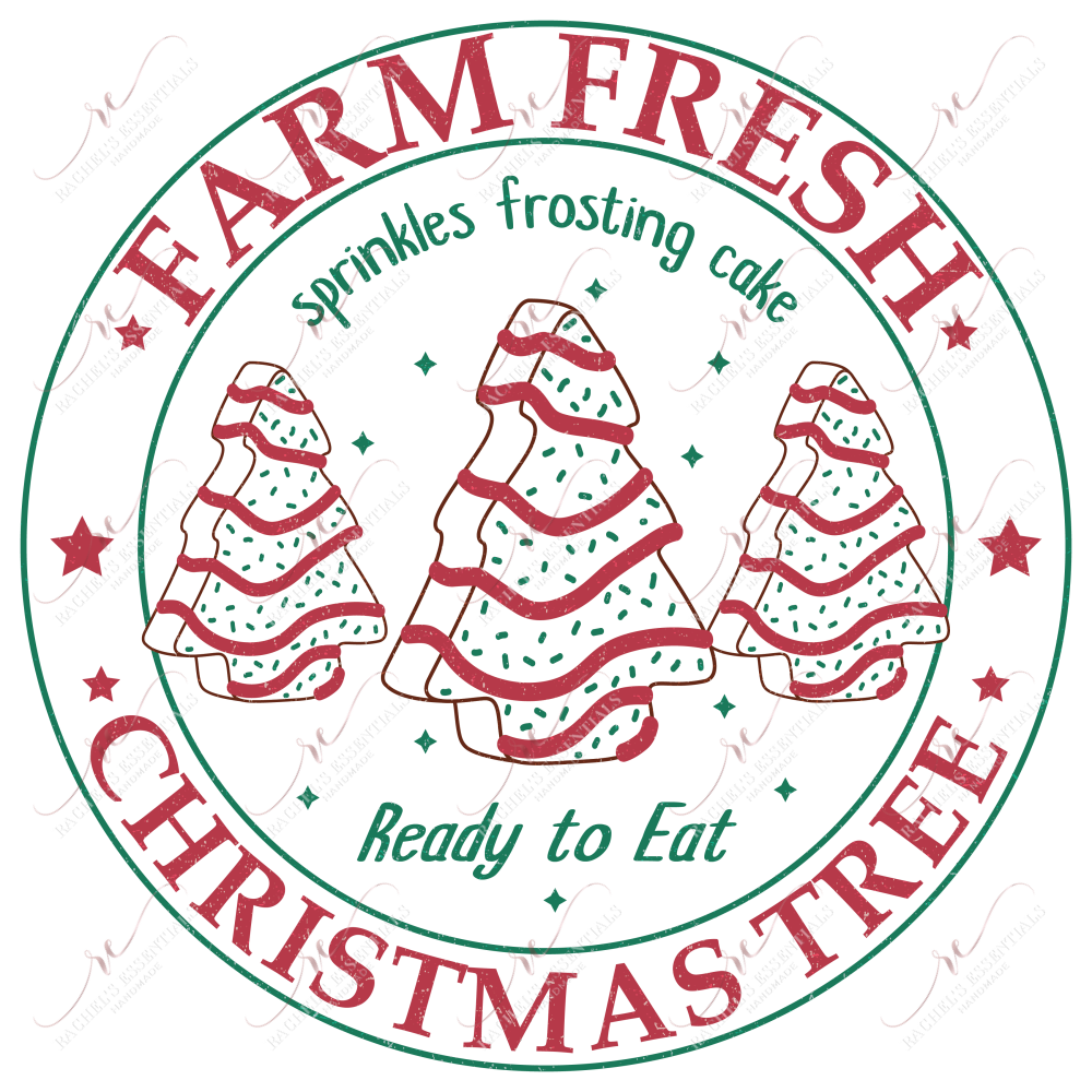 Farm Fresh Christmas Tree- Ready To Press Sublimation Transfer Print 11/23 Sublimation