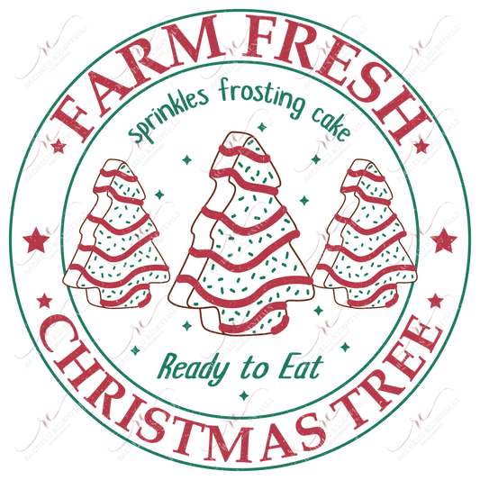 Farm Fresh Christmas Tree- Ready To Press Sublimation Transfer Print 11/23 Sublimation