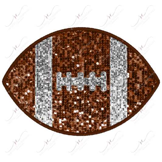 Faux Sequin Football - Ready To Press Sublimation Transfer Print Sublimation