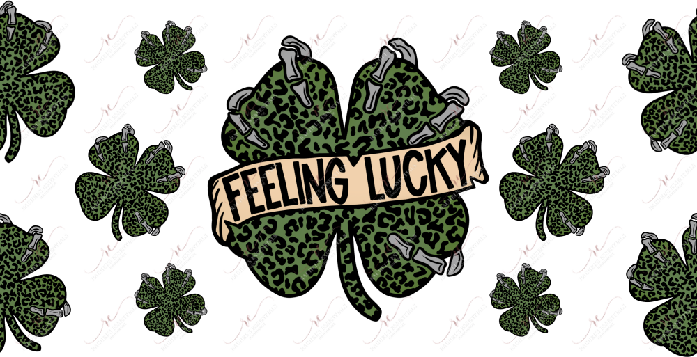 Feeling Lucky Leopard - 16Oz Vinyl Libbey Wrap