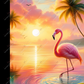 Flamingo sunset - Composition notebook vinyl