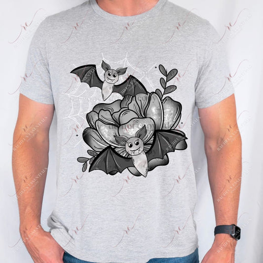 Floral Bat- Clear Cast Decal