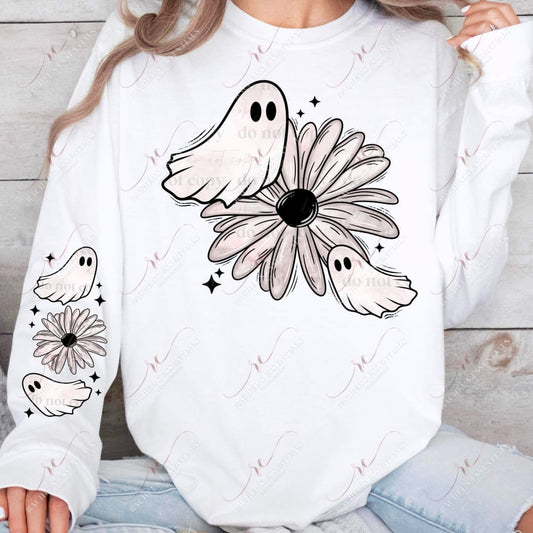Floral Ghost - Ready To Press Sublimation Transfer Print 12/23 Sublimation