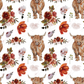 Floral Highland Cow - Vinyl Wrap Vinyl