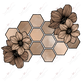 Floral Honeycomb- Clear Cast Decal