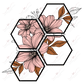 Floral Honeycomb - Ready To Press Sublimation Transfer Print Sublimation