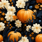 Floral Pumpkins - Ready To Press Sublimation Transfer Print Seamless Sublimation
