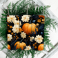 Floral Pumpkins - Ready To Press Sublimation Transfer Print Seamless Sublimation