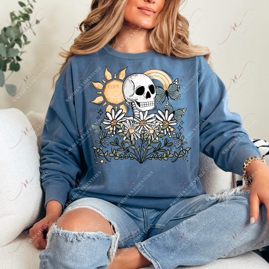 Floral Skellie - Ready To Press Sublimation Transfer Print 12/23 Sublimation