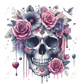 Floral Skull - Clear Cast Decal