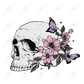 Floral Skull - Clear Cast Decal