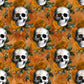 Floral Skull Orange - Vinyl Wrap