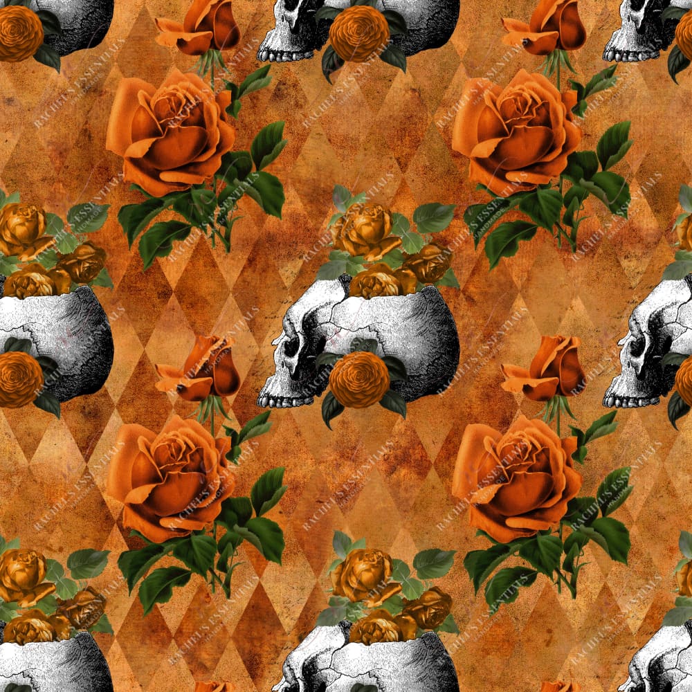 Floral Skull Orange - Vinyl Wrap