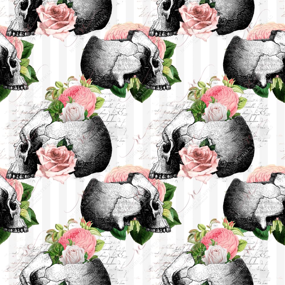 Floral Skull Pink - Vinyl Wrap