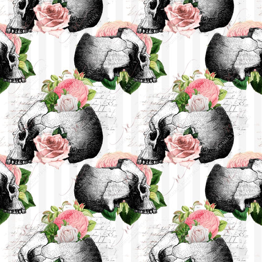 Floral Skull Pink - Vinyl Wrap