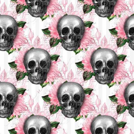 Floral Skull Pink - Vinyl Wrap