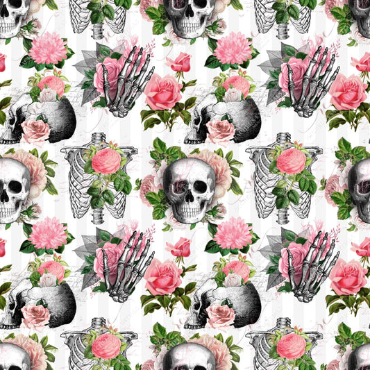 Floral Skull Pink - Vinyl Wrap