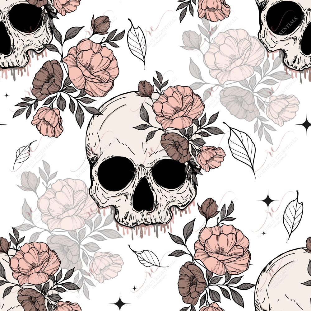 Floral Skulls Big - Vinyl Wrap Vinyl