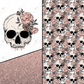 Floral Skulls - Ready To Press Sublimation Transfer Print Sublimation