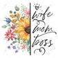 Floral Wife Mom Boss - Clear Cast Decal