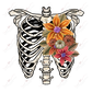 Flower Skeleton - Htv Transfer