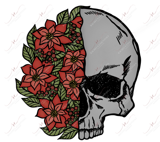 Flower Skull - Clear Cast Decal